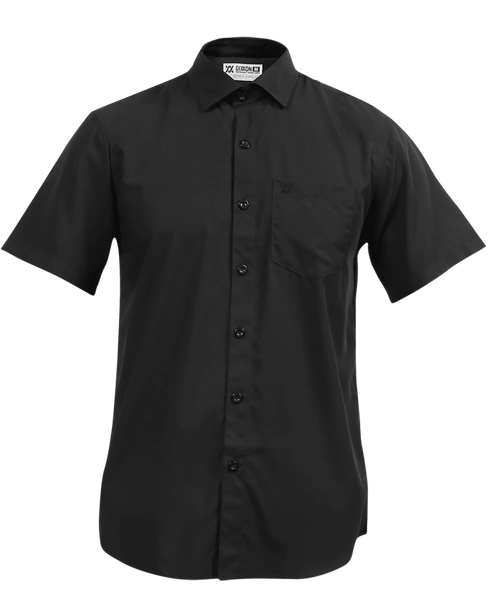 BAMBOO SHORT SLEEVE BUTTON UP BLACK 2.0 - MENS